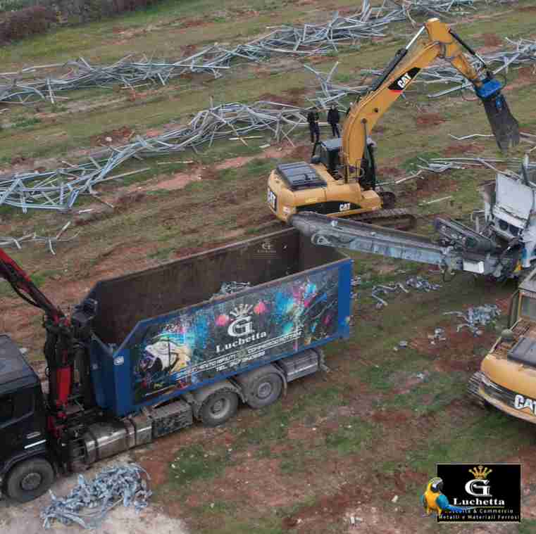 sgombero campo fotovoltaico smaltimento luchetta